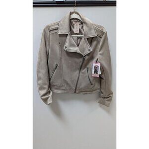 philosophy Taupe Suede Moto Jacket